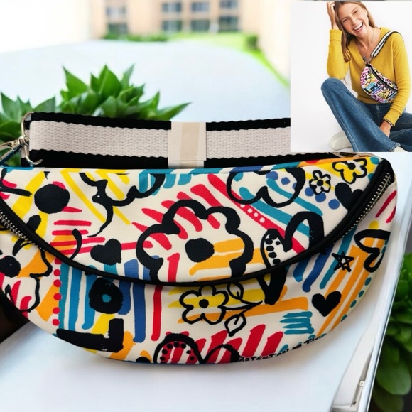 Brighton Handbags - BRIGHTON Graffiti Colorful Love Cross Body Belt Bag NWT
